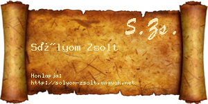 Sólyom Zsolt névjegykártya