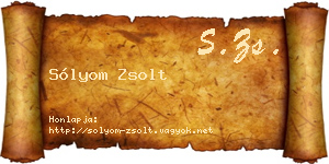 Sólyom Zsolt névjegykártya